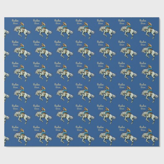 西部のギフトの包装紙のロデオのBroncのライダー ラッピングペーパー (フラット)