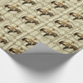 西部のギフトの包装紙のヴィンテージのカウボーイ ラッピングペーパー (角)