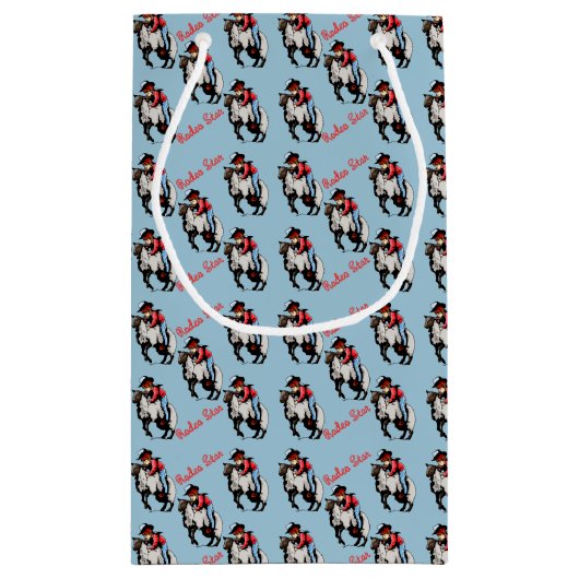 西部のギフトバッグのロデオのマトンの破裂 スモールペーパーバッグ (裏面)