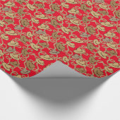 西部のギフト包むカーボーイ・ハットおよびロープ ラッピングペーパー (角)