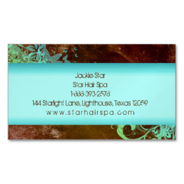 西部のグランジなヴィンテージの美しいの花のファッションの毛 マグネット名刺