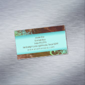 西部のグランジなヴィンテージの美しいの花のファッションの毛 マグネット名刺 (インサイチュ)