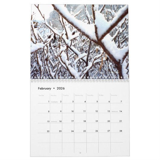 西部のコロラド州の写真のカレンダー カレンダー (2月 2026)