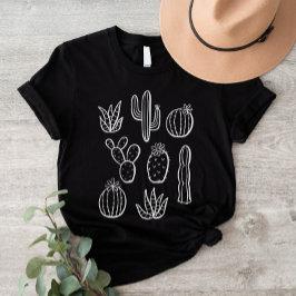 西部のサボテン植物デザートボヘミアンボタニカルガーデン Tシャツ