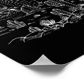 西部のサボテン砂漠ハイキング登山用 ポスター (角)