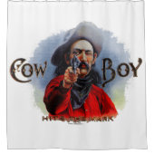 西部のシャワー・カーテンのカウボーイは印に当ります シャワーカーテン (正面)