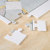 西部のテニスのトーナメントのヴィンテージ旅行 ジグソーパズル (側面)