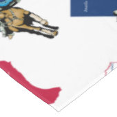 西部のテーブルクロスのテキサス州の女性のカーボーイのプリント テーブルクロス (アングル)