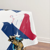 西部のテーブルクロスのテキサス州の女性のカーボーイのプリント テーブルクロス (インサイチュ)