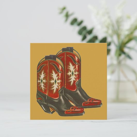 西部のテーマのパーティの招待状の~ EZ2はカスタマイズ 招待状 (スタンド正面)