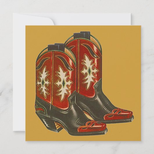 西部のテーマのパーティの招待状の~ EZ2はカスタマイズ 招待状 (正面)