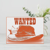 西部のテーマのパーティの招待状 招待状 (スタンド正面)