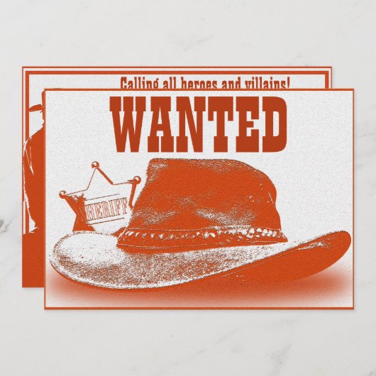 西部のテーマのパーティの招待状 招待状 (正面/裏面)