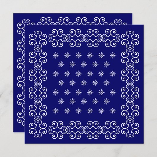 西部のテーマのパーティーへのバンダナの招待状の招待 招待状 (正面/裏面)