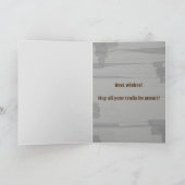 西部のテーマ帽子、馬、ミルクの雑草の誕生日シーン カード (内部)