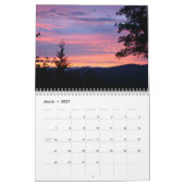 西部のノースカロライナ山の景色 カレンダー (3月 2027)