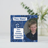 西部のバンダナのカウボーイの誕生日の招待状 招待状 (スタンド正面)