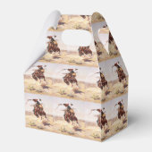 西部のパーティの記念品またはギフト用の箱の古い西 フェイバーボックス (裏面サイド)