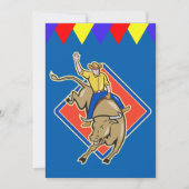 西部のパーティーのBullのライダーの招待状は個人化なります 招待状 (正面)