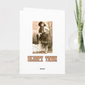 西部のフロンティアの女性の挨拶状 カード (裏面)