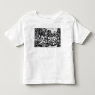 西部のフロンティアの開拓者の家 トドラーTシャツ
