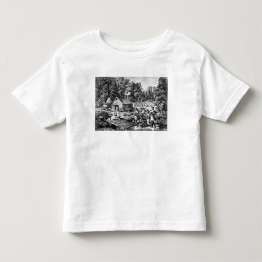 西部のフロンティアの開拓者の家 トドラーTシャツ (正面)
