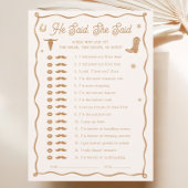 西部のブライダルシャワー彼は彼女はゲームカードを言った 招待状