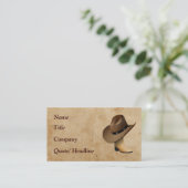 西部のブーツおよび帽子 名刺 (スタンド正面)