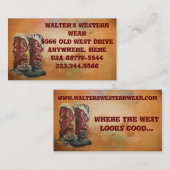 西部のブーツの名刺 名刺 (正面/裏面)