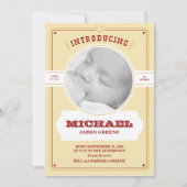 西部のベビーの写真の発表 案内状 (正面)