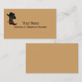 西部のモチーフのカーボーイ・ハットおよびブーツの名刺 名刺 (正面/裏面)