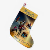 西部のロデオのイベントのクリスマスのストッキング スモールクリスマスストッキング (正面 (吊り時))