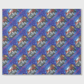 西部のロデオのカウボーイのクリスマスのギフト ラッピングペーパー (フラット)