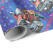 西部のロデオのカウボーイのクリスマスのギフト ラッピングペーパー (ロールコーナー)