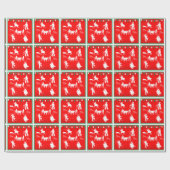 西部のロデオのカウボーイの女性のカーボーイのロープをかけるクリスマス ラッピングペーパー (フラット)