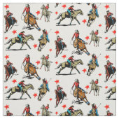 西部のロデオの女性のカーボーイの乗馬馬のデザインの生地 ファブリック (見本)