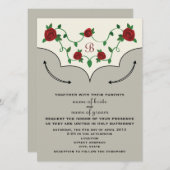 西部のワイシャツの結婚式の招待 招待状 (正面/裏面)