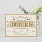 西部のヴィンテージのリハーサルの夕食の招待状 招待状 (スタンド正面)