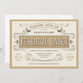 西部のヴィンテージのリハーサルの夕食の招待状 招待状 (正面/裏面)