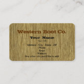 西部の一見の木製の背景の名刺 名刺 (正面)