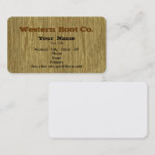 西部の一見の木製の背景の名刺 名刺 (正面/裏面)