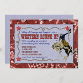 西部の円形のパーティの招待状 招待状 (正面/裏面)