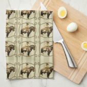 西部の台所タオルのヴィンテージのカウボーイ キッチンタオル (四つ折り)