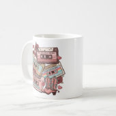 西部の国のカセットテープ コーヒーマグカップ (正面左)