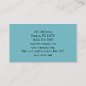 西部の国のターコイズは水の色 割引カード (裏面)