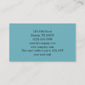 西部の国のターコイズは水の色 割引カード (裏面)