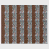 西部の国のターコイズ茶色の工具付き革 ラッピングペーパー (フラット)
