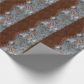 西部の国のターコイズ茶色の工具付き革 ラッピングペーパー (角)