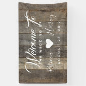 西部の国の木目納屋結婚 横断幕 (縦)