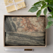 西部の国の紅葉オークの木の白フクロウ 薄葉紙 (ギフト)